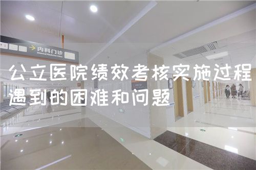 公立醫(yī)院績效考核實(shí)施過程遇到的困難和問題(圖1)