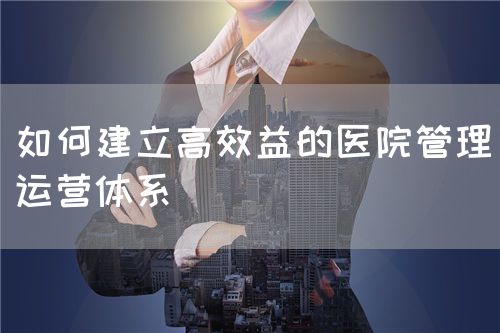 如何建立高效益的醫(yī)院管理運營體系(圖1)