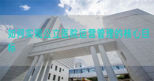如何實現(xiàn)公立醫(yī)院運營管理的核心目標(圖1)